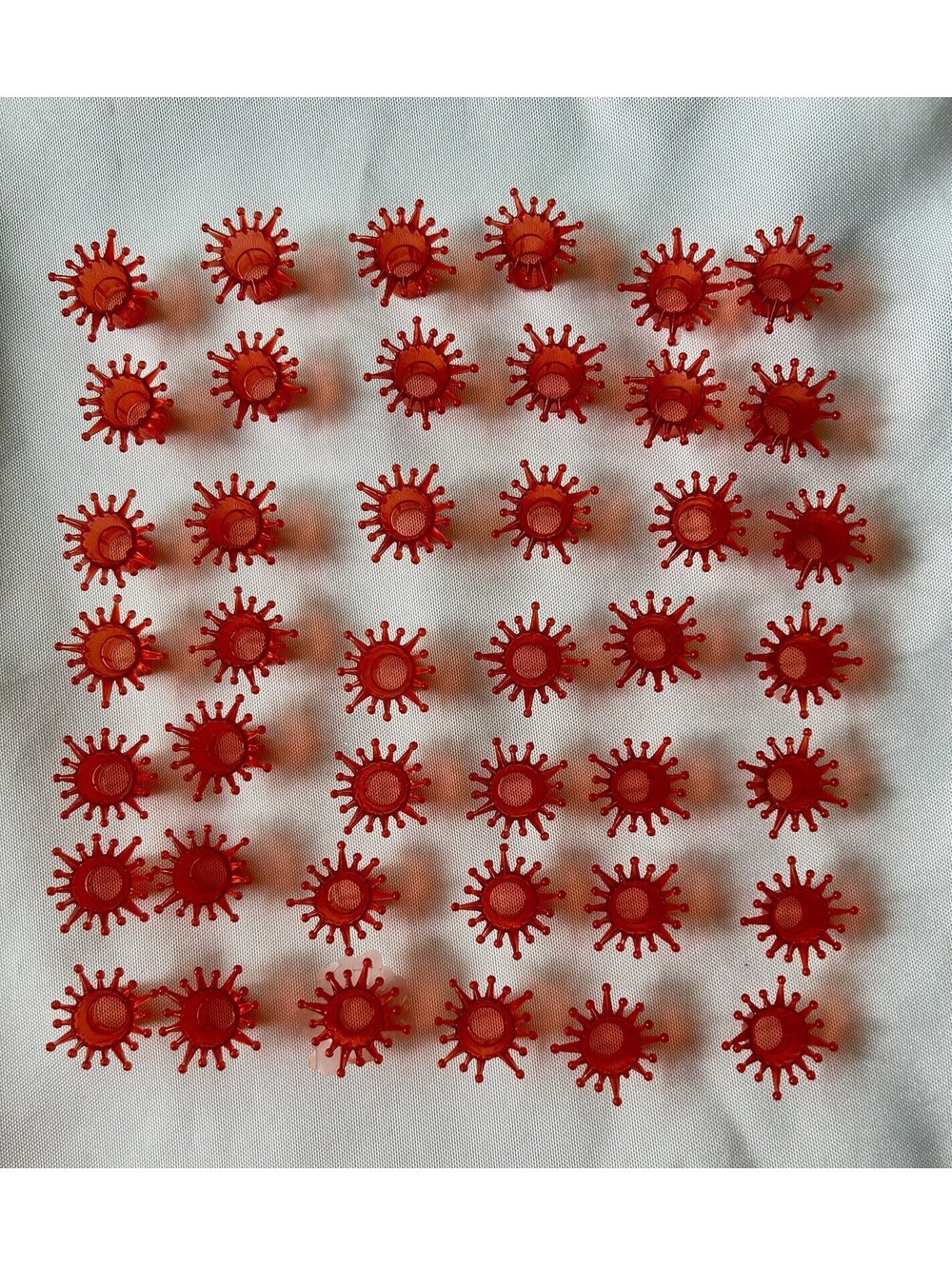 Vtg 25 Christmas String Light Reflector Red Atomic Starburst MCM Decoration